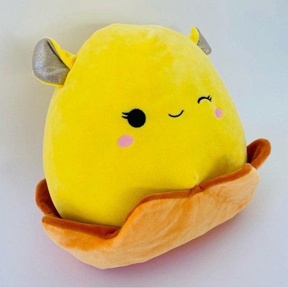 EUC Squishmallows Original LARGE Size 12 inches Bijan The Yellow Octopus Animal - Picture 2 of 9